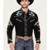 Scully Men's Phoenix Embroidered Retro Long Sleeve Western Shirt 