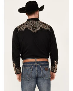 Scully Men's Embroidered Scroll Long Sleeve Snap Western Shirt -Velora Studio Shop 0927J8 89 P4