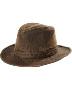 Indiana Jones Weathered Cotton Fedora -Velora Studio Shop 096A23 42 P2