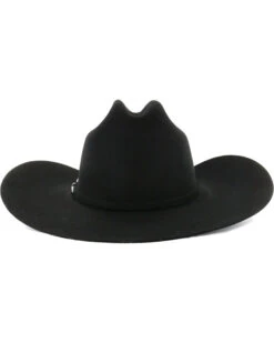 Rodeo King Men's Rodeo 5X Black Felt Cowboy Hat 9 Rodeo King Men's Rodeo 5X Black Felt Cowboy Hat -Velora Studio Shop 2000016168 001 D3