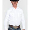 Gibson Men's Solid Long Sleeve Snap Western Shirt - Big  