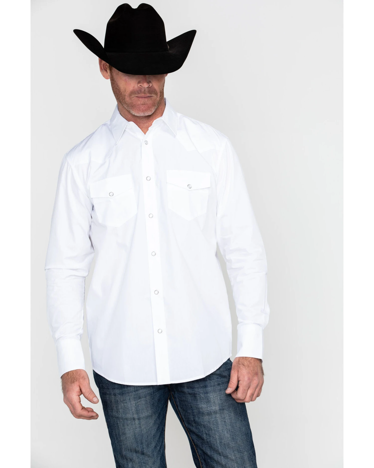 Gibson Men's Solid Long Sleeve Snap Western Shirt - Big 5 Gibson Men's Solid Long Sleeve Snap Western Shirt - Big - Image 5