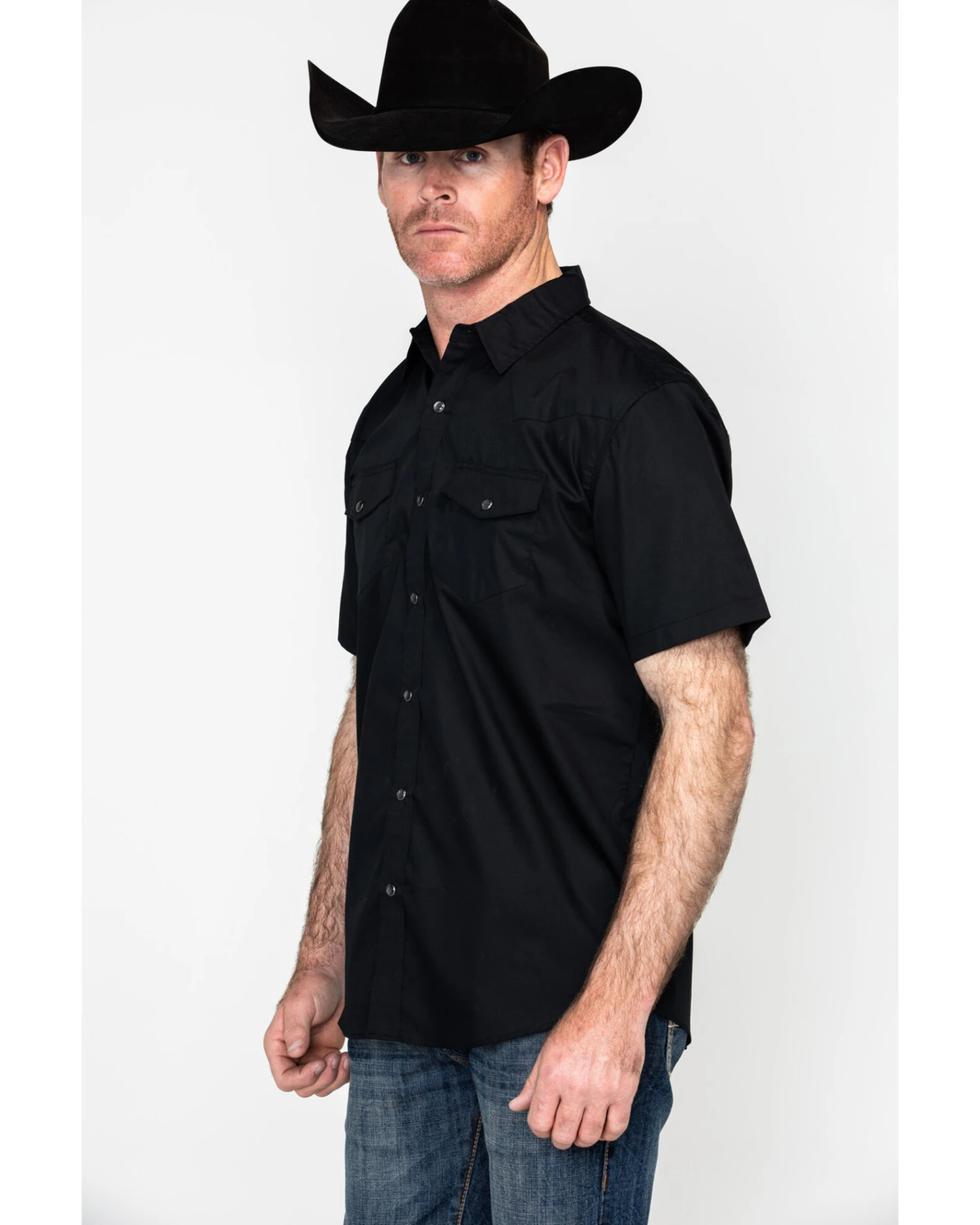 Gibson Men's Solid Short Sleeve Snap Western Shirt - Big 3 Gibson Men's Solid Short Sleeve Snap Western Shirt - Big - Image 3