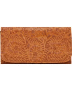 American West Women's Tri-Fold Wallet With Snap Closure