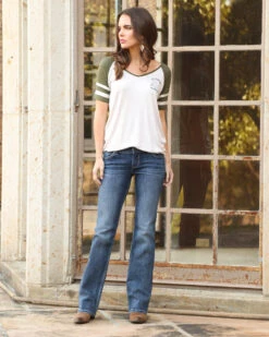 Wrangler Retro Women's Dark Wash Sadie Jeans 12 Wrangler Retro Women's Dark Wash Sadie Jeans -Velora Studio Shop 2000215178 402 D2