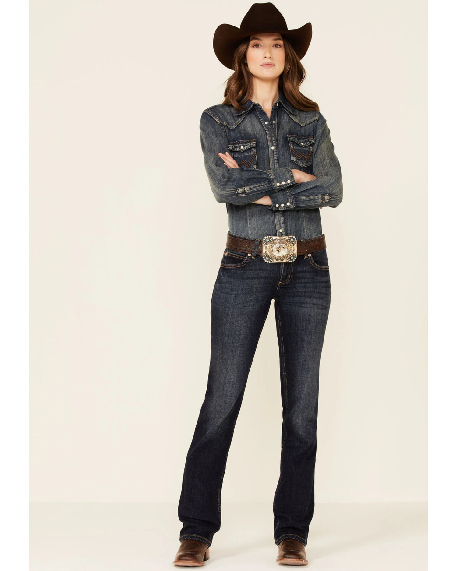 Wrangler Retro Women's Dark Wash Sadie Jeans 1 Wrangler Retro Women's Dark Wash Sadie Jeans
