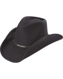 Cody James Men's Black Felt Pinch Front Western Hat