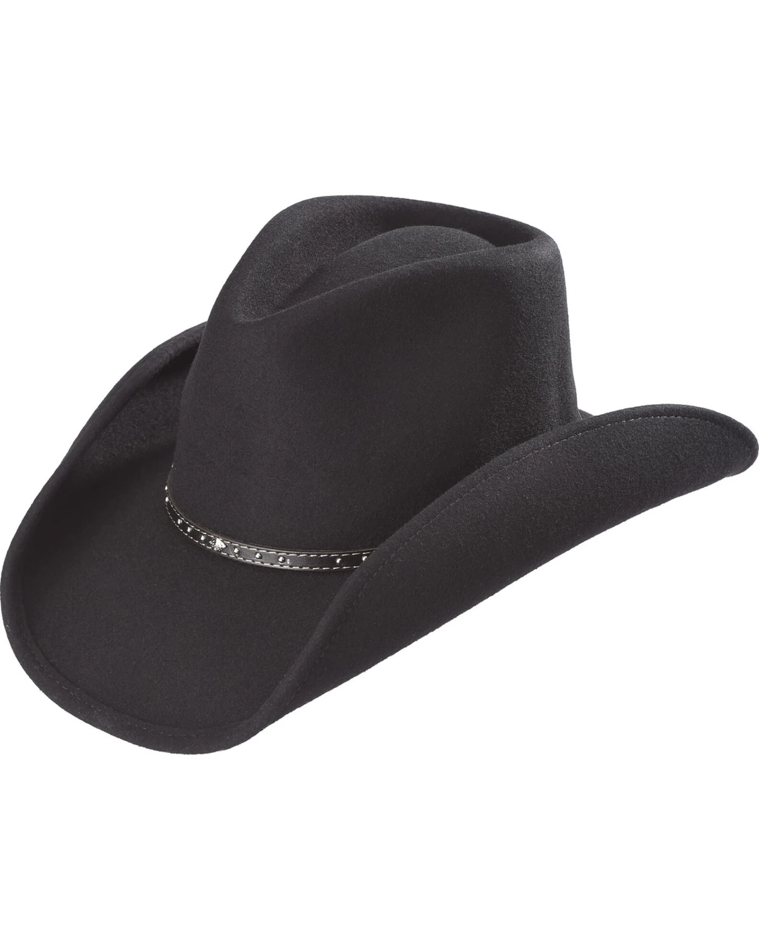 Cody James Men's Black Felt Pinch Front Western Hat 1 Cody James Men's Black Felt Pinch Front Western Hat