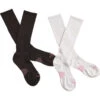 Dan Post Women's Cowgirl Certified Sleek Thin Socks - Black And White