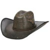 Justin Men's Black Fenix Bent Rail Midnight Bangora Straw Western Hat 