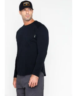 Hawx Men's Solid Pocket Crew Long Sleeve Work T-Shirt - Big & Tall  -Velora Studio Shop 2000242484 001 P5
