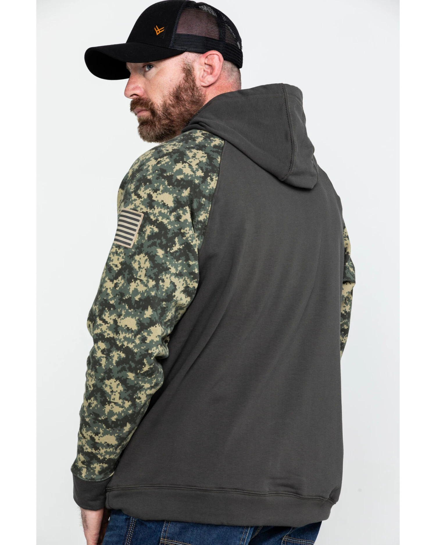 Ariat Men's FR Durastretch Camo Patriot Work Hooded Sweatshirt 2 Ariat Men's FR Durastretch Camo Patriot Work Hooded Sweatshirt - Image 2