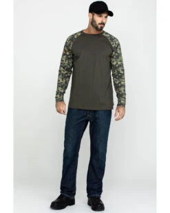 Ariat Men's Camo FR Baseball Long Sleeve Work Shirt  -Velora Studio Shop 2000282197 340 P6