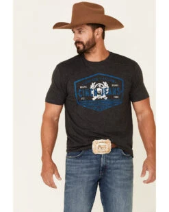 Cinch Men's Gray Lead Don't Follow Logo Short Sleeve T-Shirt 