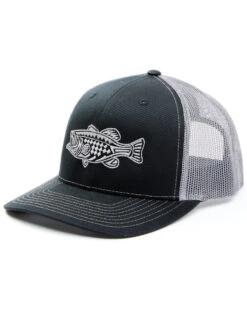 Oil Field Hats Men's Black Tribal Bass Mesh Cap