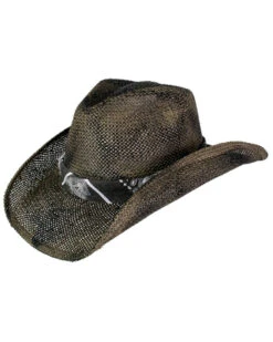 Peter Grimm Headwear Men's Carl PGD Brand Straw Cowboy Hat 