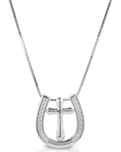 Kelly Herd Women's Small Horseshoe Cross Necklace 