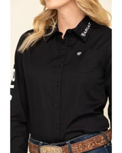 Ariat Women's Team Kirby Stretch Logo Long Sleeve Shirt -Velora Studio Shop 2000322525 001 P4