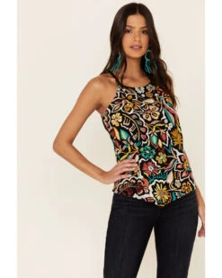 Idyllwind Women's Floral Haze Halter Top