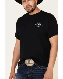 Cowboy Up Men's Two Words America Short Sleeve Graphic T-Shirt  -Velora Studio Shop 2000339262 001 P3