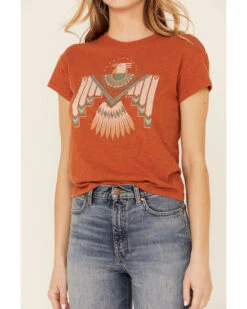 White Crow Women's Flocked Thunderbird Graphic Rolled Cuff Short Sleeve Tee 7 White Crow Women's Flocked Thunderbird Graphic Rolled Cuff Short Sleeve Tee -Velora Studio Shop 2000341526 220 P3