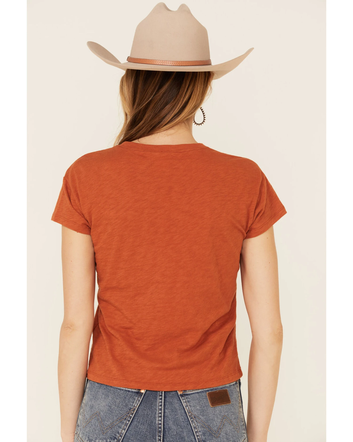 White Crow Women's Flocked Thunderbird Graphic Rolled Cuff Short Sleeve Tee 4 White Crow Women's Flocked Thunderbird Graphic Rolled Cuff Short Sleeve Tee - Image 4