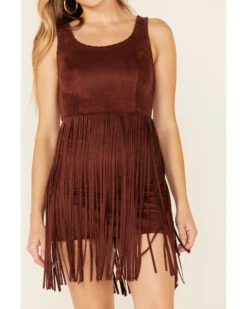 Idyllwind Women's Lady Luck Faux Suede Fringe Dress -Velora Studio Shop 2000342526 220 P3