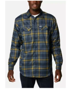 Columbia Men's Ridge Large Plaid Print Lite Button Down Western Shirt