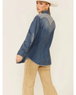 Tasha Polizzi Women's Flara Indigo Cactus Long Sleeve Shirt -Velora Studio Shop 2000344731 400 P4