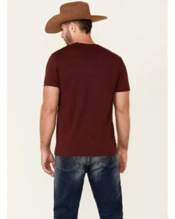 Cinch Men's Burgundy Vintage Circle Logo Graphic Short Sleeve T-Shirt  -Velora Studio Shop 2000349062 640 P4