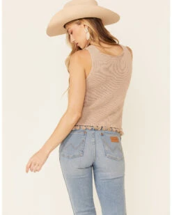 Very J Women's Tassel Trim Knit Sweater Tank Top -Velora Studio Shop 2000349819 251 P4