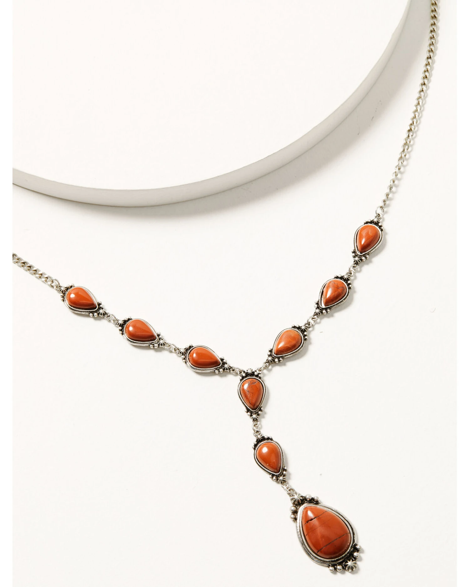 Shyanne Women's Canyon Sunset Red Stone Necklace 1 Shyanne Women's Canyon Sunset Red Stone Necklace