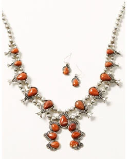 Shyanne Women's Canyon Sunset Squash Blossom Jewelry Set