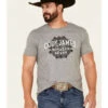 Cody James Men's Gray Southwestern Cylinder Graphic Short Sleeve T-Shirt 