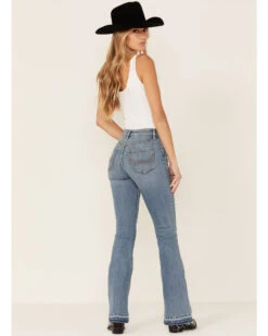 Idyllwind Women's Medium Wash Old West High Risin' Released Hem Flare Jeans -Velora Studio Shop 2000352047 420 P4