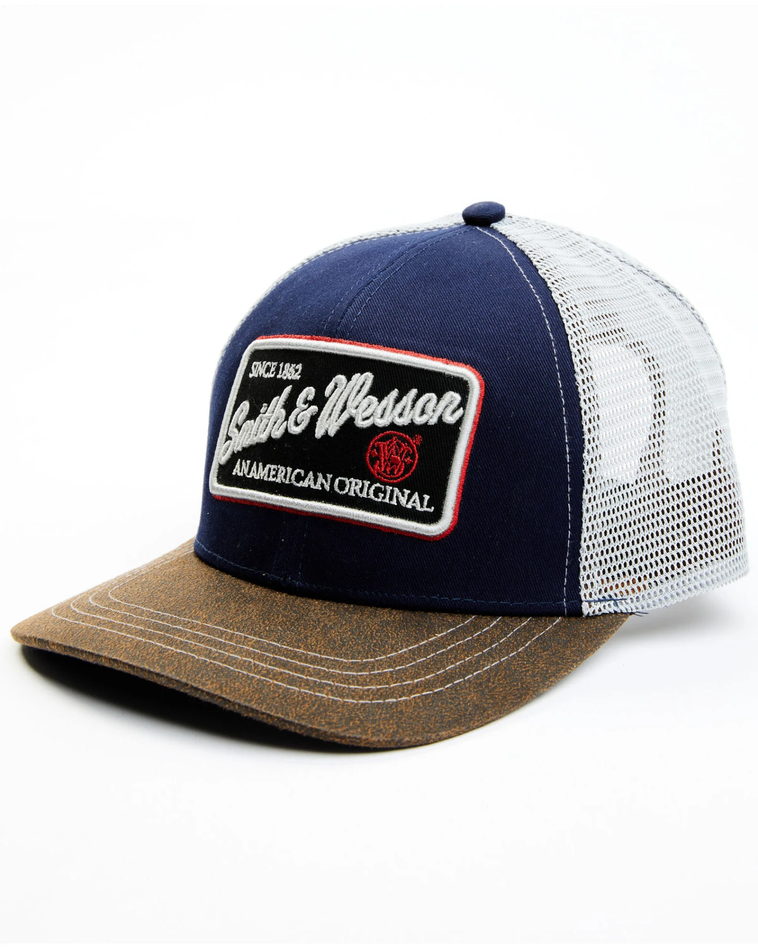 Smith & Wesson Men's Recreation Patch Mesh-Back Ball Cap 1 Smith & Wesson Men's Recreation Patch Mesh-Back Ball Cap