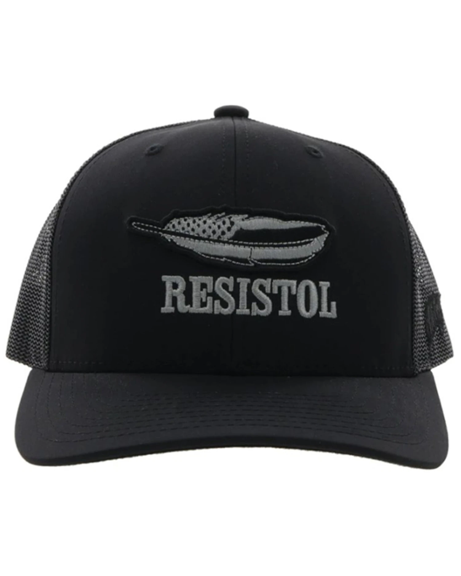 Hooey Men's Resistol Americana Feather Patch Mesh Back Trucker Cap 3 Hooey Men's Resistol Americana Feather Patch Mesh Back Trucker Cap - Image 3