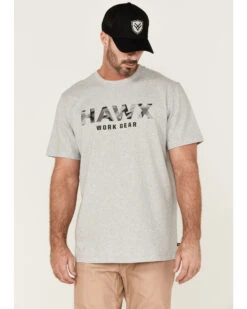 Hawx Men's Camo Logo Graphic Work T-Shirt 
