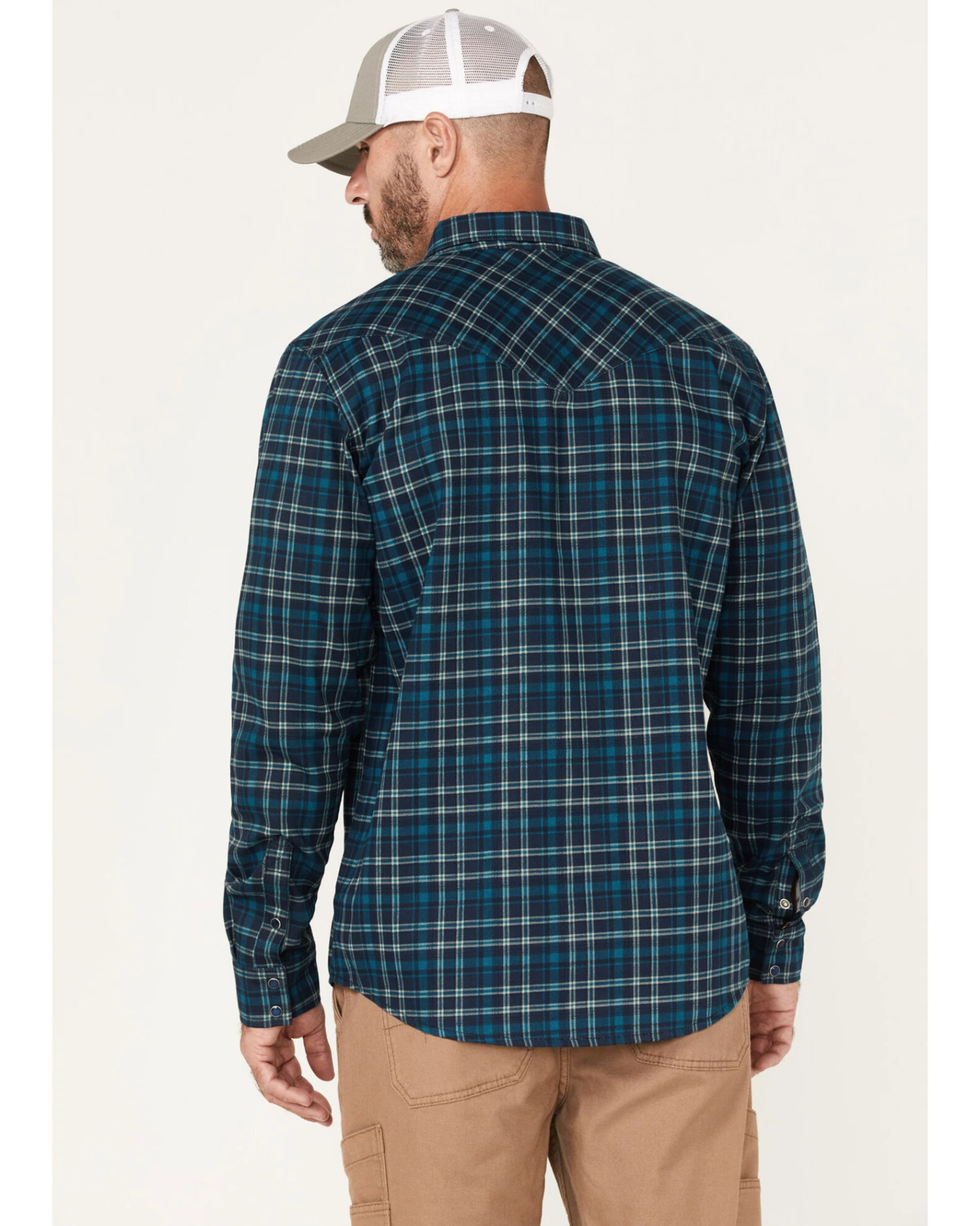 Cody James Men's FR Plaid Print Long Sleeve Snap Work Shirt 4 Cody James Men's FR Plaid Print Long Sleeve Snap Work Shirt - Image 4