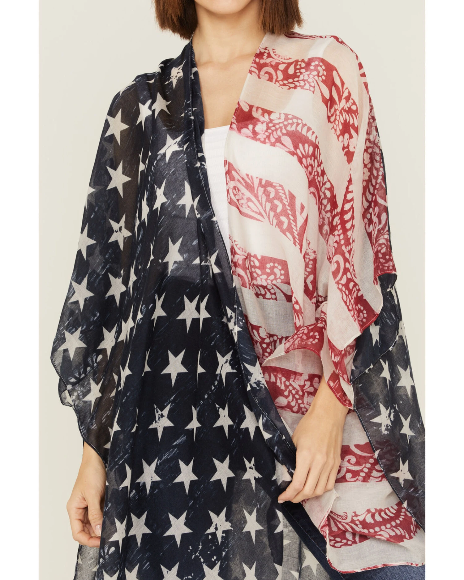 Shyanne Women's Americana Shawl Western Vest 3 Shyanne Women's Americana Shawl Western Vest - Image 3