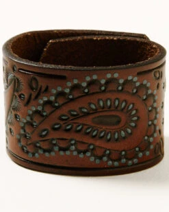 Shyanne Women's Tooled Paisley Leather Bracelet