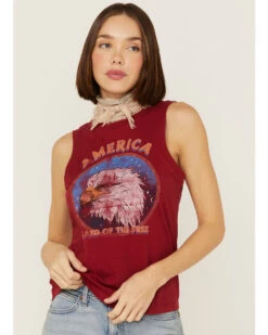 Shyanne Women's America Eagle Red Graphic Tank