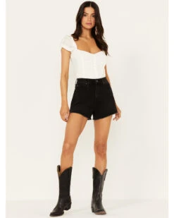 Idyllwind Women's Outlaw Vintage Wash Raw Edge Hem Denim Shorts