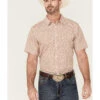 Gibson Men's Cabana Geo Print Short Sleeve Button-Down Western Shirt 