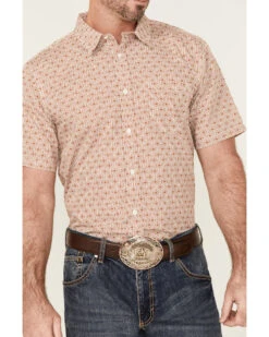 Gibson Men's Cabana Geo Print Short Sleeve Button-Down Western Shirt  -Velora Studio Shop 2000359201 110 P3