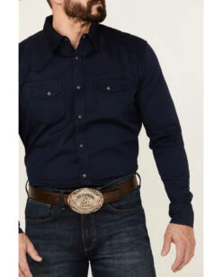 Blue Ranchwear Men's Heavy Twill Long Sleeve Snap Western Shirt  -Velora Studio Shop 2000359397 410 P4
