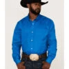 RANK 45 Men's Basic Twill Long Sleeve Button-Down Western Shirt - Tall
