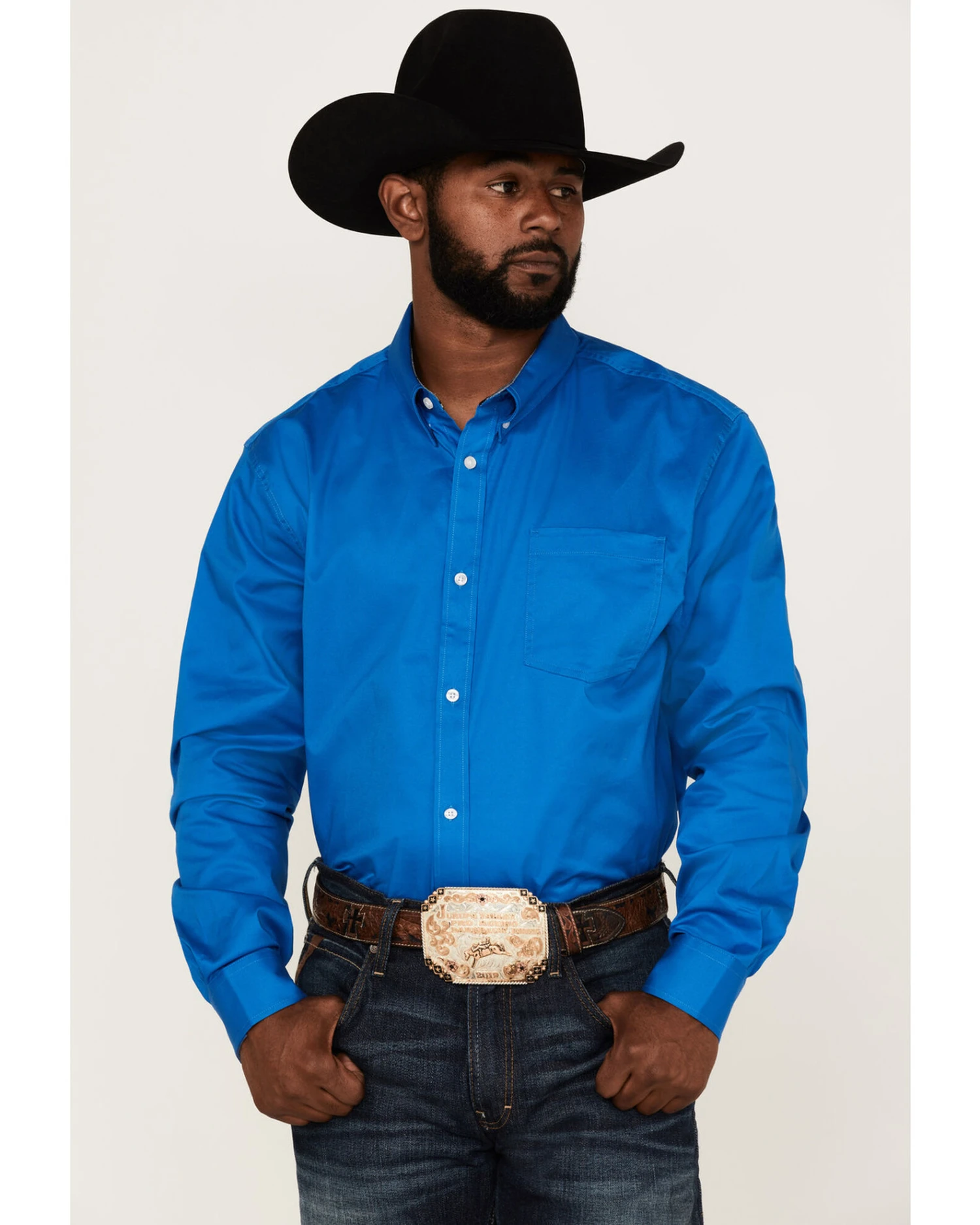 RANK 45 Men's Basic Twill Long Sleeve Button-Down Western Shirt - Tall 1 RANK 45 Men's Basic Twill Long Sleeve Button-Down Western Shirt - Tall