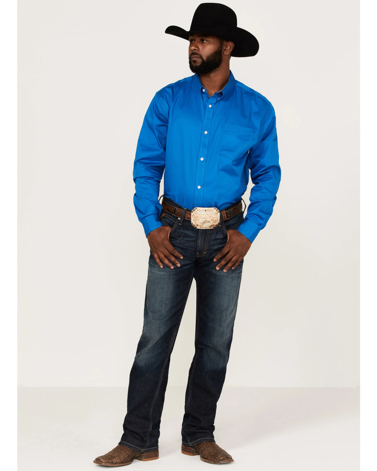 RANK 45 Men's Basic Twill Long Sleeve Button-Down Western Shirt - Tall 2 RANK 45 Men's Basic Twill Long Sleeve Button-Down Western Shirt - Tall - Image 2