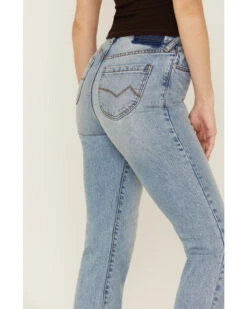 Cleo + Wolf Women's Exposed Button Fly Slim Straight Denim Jeans -Velora Studio Shop 2000359508 414 P4